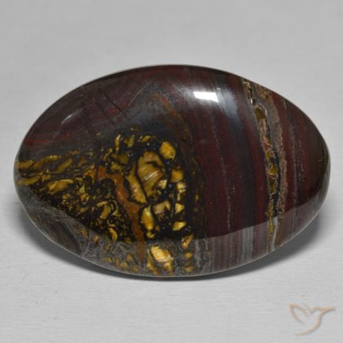45.86ct Naturale Multicolore Matrice di occhio di tigre, Ovale, Opaco