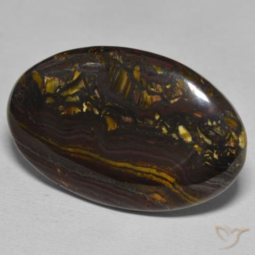 Matrice di occhio di tigre Multicolore naturale da 40.09 ct, Ovale, Opaco