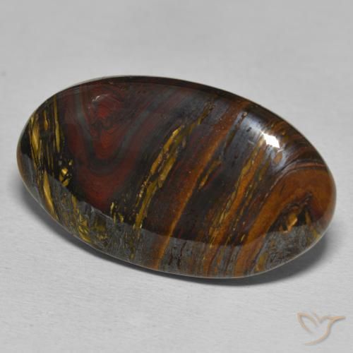 Matrice di occhio di tigre Multicolore naturale da 39.36 ct, Ovale, Opaco