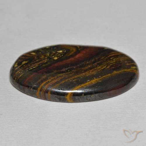 Matrice di occhio di tigre Multicolore naturale da 39.36 ct, Ovale, Opaco