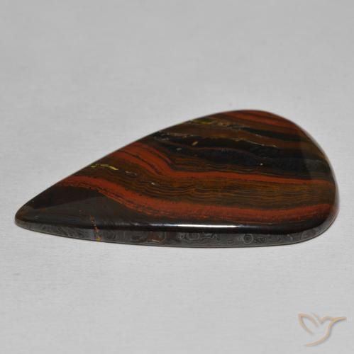 Matrice di occhio di tigre Multicolore naturale da 44.25 ct, Forma a pera, Opaco