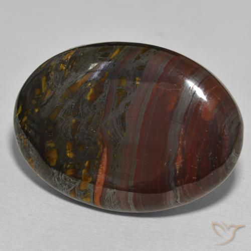Matrice di occhio di tigre Multicolore naturale da 51.17 ct, Ovale, Opaco