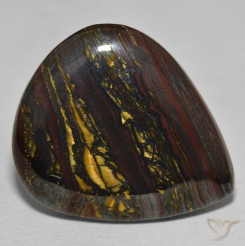 Matrice di occhio di tigre Multicolore naturale da 46.28 ct, Forma a pera, Opaco