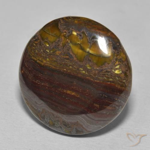 Matrice di occhio di tigre Multicolore naturale da 34.30 ct, Rotondo, Opaco