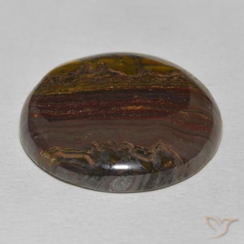 Matrice di occhio di tigre Multicolore naturale da 34.30 ct, Rotondo, Opaco