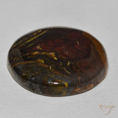Matrice di occhio di tigre Multicolore naturale da 33.67 ct, Rotondo, Opaco