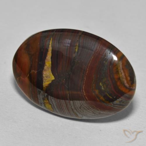 Matrice di occhio di tigre Multicolore naturale da 34.77 ct, Ovale, Opaco
