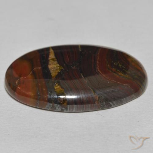 Matrice di occhio di tigre Multicolore naturale da 34.77 ct, Ovale, Opaco
