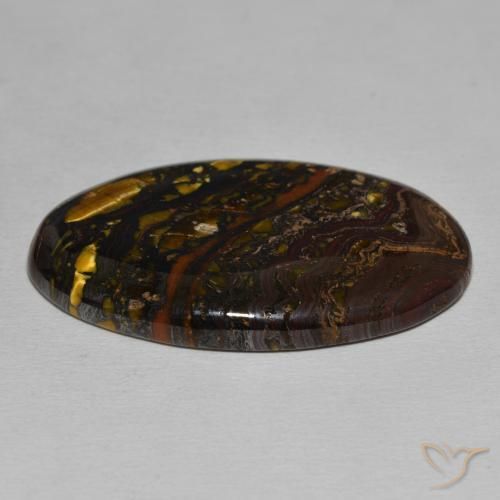 Matrice di occhio di tigre Multicolore naturale da 48.07 ct, Ovale, Opaco