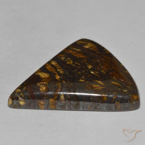 Matrice di occhio di tigre Multicolore naturale da 58.53 ct, Taglio trillion, Opaco