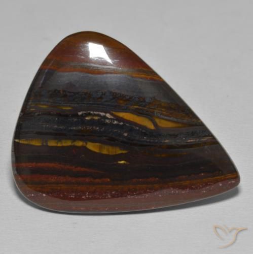 Matrice di occhio di tigre Multicolore naturale da 58.62 ct, Forma a pera, Opaco