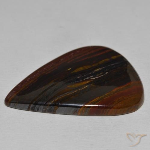 Matrice di occhio di tigre Multicolore naturale da 58.62 ct, Forma a pera, Opaco