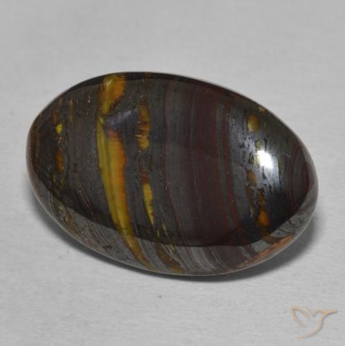 Matrice di occhio di tigre Multicolore naturale da 18.51 ct, Ovale, Opaco