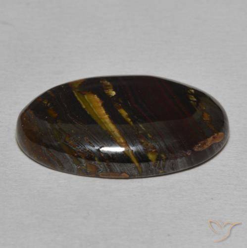 Matrice di occhio di tigre Multicolore naturale da 18.51 ct, Ovale, Opaco