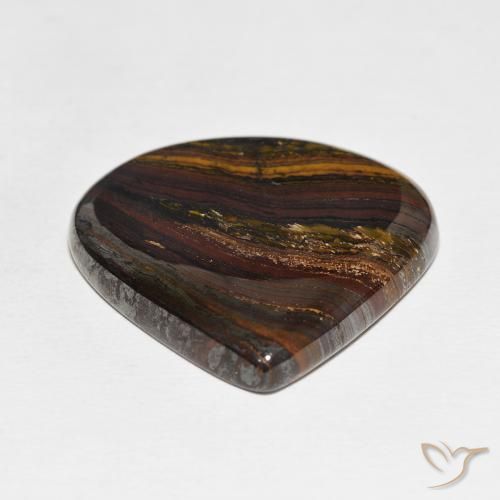 Matrice di occhio di tigre Multicolore naturale da 64.06 ct, Forma a pera, Opaco