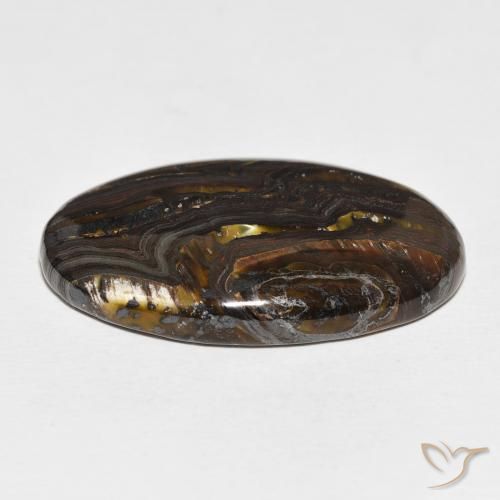 Matrice di occhio di tigre Multicolore naturale da 54.17 ct, Ovale, Opaco