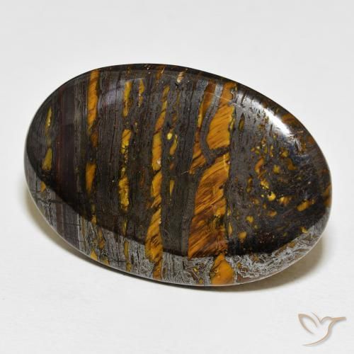 Matrice di occhio di tigre Multicolore naturale da 62.53 ct, Ovale, Opaco