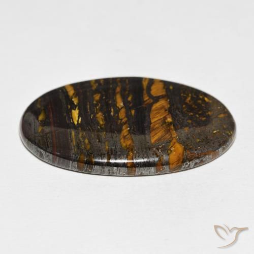 Matrice di occhio di tigre Multicolore naturale da 62.53 ct, Ovale, Opaco