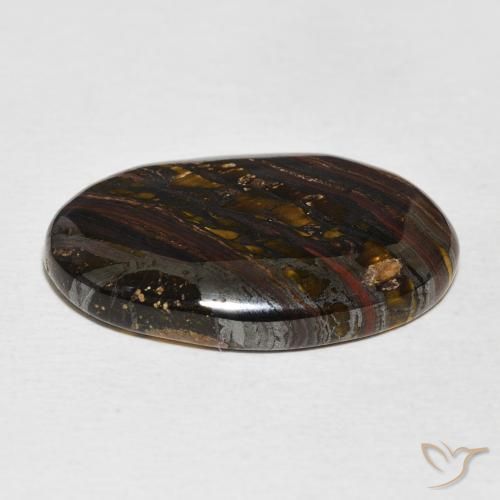Matrice di occhio di tigre Multicolore naturale da 21.43 ct, Ovale, Opaco