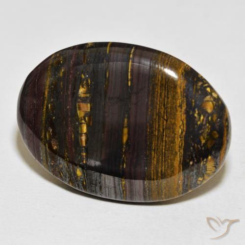 Matrice di occhio di tigre Multicolore naturale da 56.77 ct, Ovale, Opaco