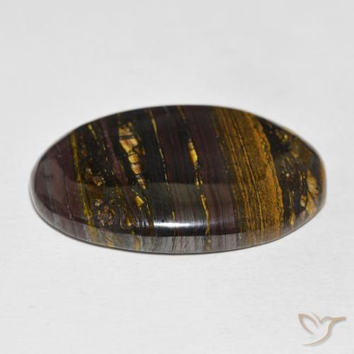 Matrice di occhio di tigre Multicolore naturale da 56.77 ct, Ovale, Opaco