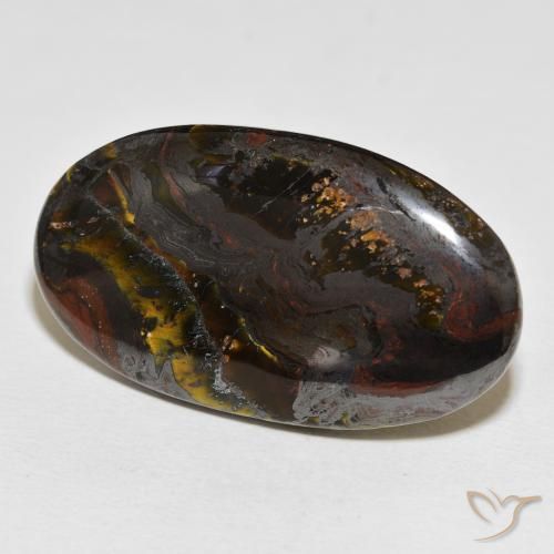 Matrice di occhio di tigre Multicolore naturale da 54.96 ct, Ovale, Opaco