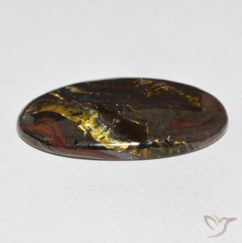 Matrice di occhio di tigre Multicolore naturale da 54.96 ct, Ovale, Opaco