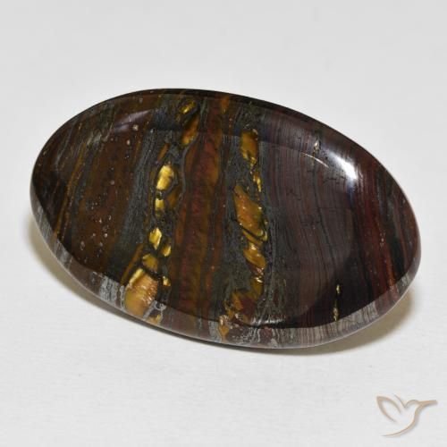 Matrice di occhio di tigre Multicolore naturale da 61.24 ct, Ovale, Opaco