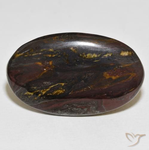 58.28ct Naturale Multicolore Matrice di occhio di tigre, Ovale, Opaco