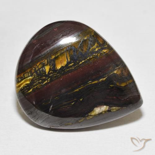 Matrice di occhio di tigre Multicolore naturale da 35.20 ct, Forma a pera, Opaco