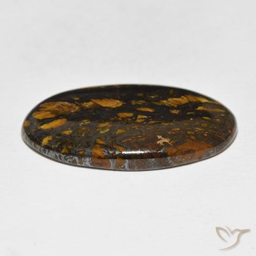Matrice di occhio di tigre Multicolore naturale da 40.04 ct, Ovale, Opaco