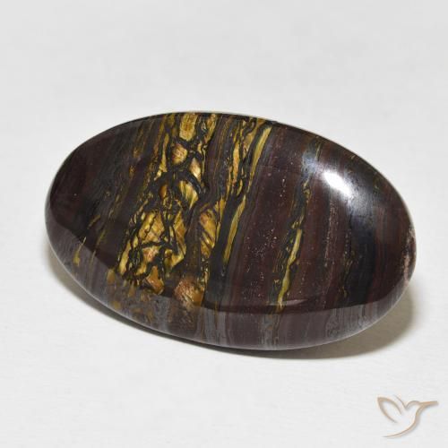 Matrice di occhio di tigre Multicolore naturale da 37.13 ct, Ovale, Opaco