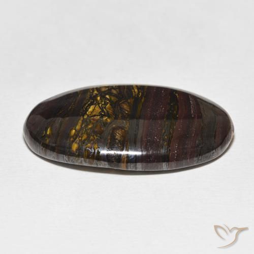 Matrice di occhio di tigre Multicolore naturale da 37.13 ct, Ovale, Opaco