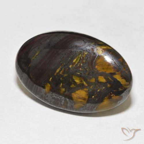 Matrice di occhio di tigre Multicolore naturale da 36.47 ct, Ovale, Opaco