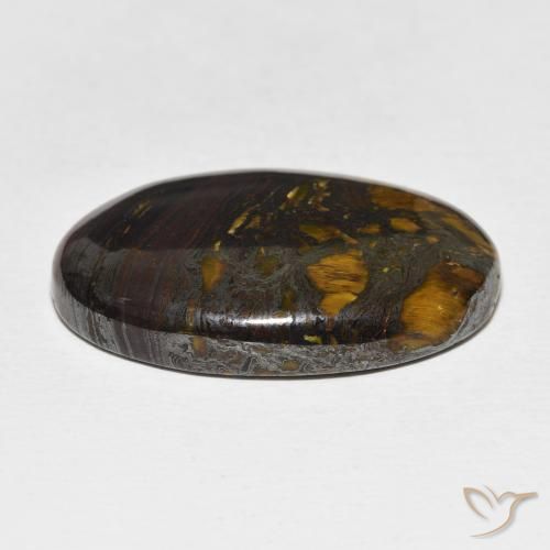 Matrice di occhio di tigre Multicolore naturale da 36.47 ct, Ovale, Opaco