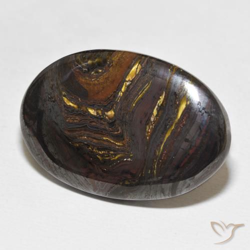 Matrice di occhio di tigre Multicolore naturale da 39.68 ct, Ovale, Opaco