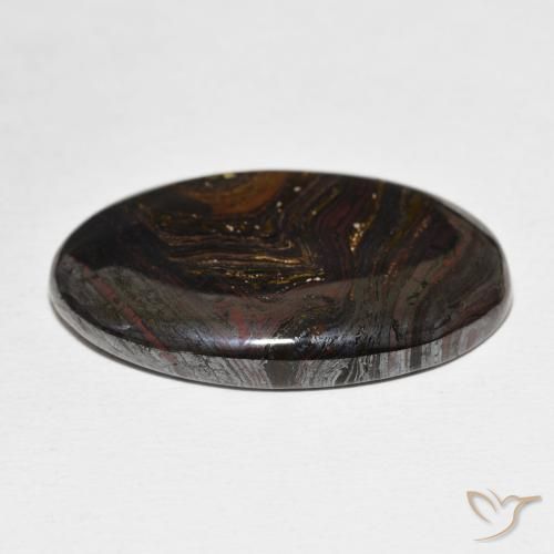 Matrice di occhio di tigre Multicolore naturale da 39.68 ct, Ovale, Opaco