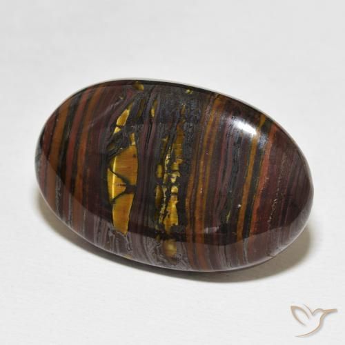 Matrice di occhio di tigre Multicolore naturale da 35.21 ct, Ovale, Opaco