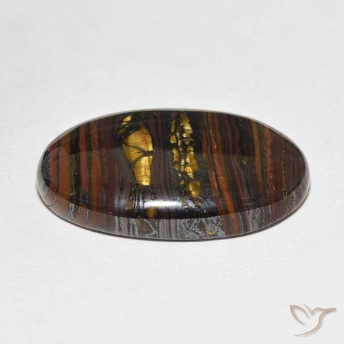 Matrice di occhio di tigre Multicolore naturale da 35.21 ct, Ovale, Opaco