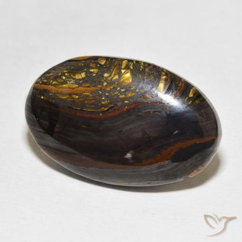 Matrice di occhio di tigre Multicolore naturale da 36.70 ct, Ovale, Opaco