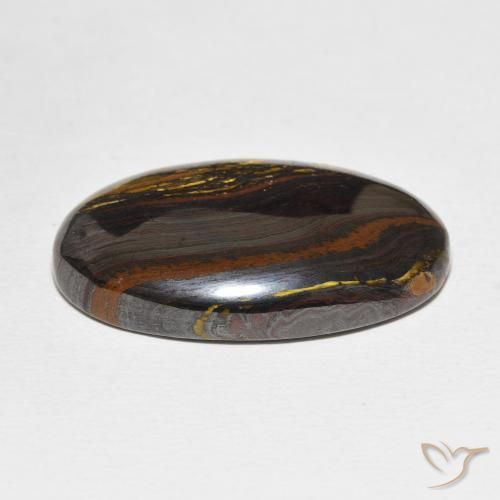 Matrice di occhio di tigre Multicolore naturale da 36.70 ct, Ovale, Opaco