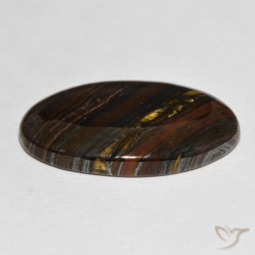 Matrice di occhio di tigre Multicolore naturale da 31.94 ct, Ovale, Opaco