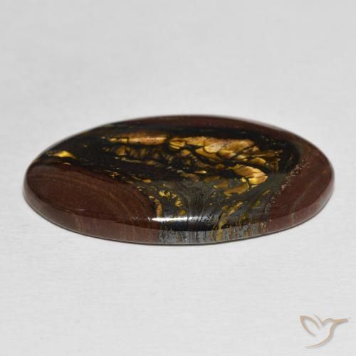 Matrice di occhio di tigre Multicolore naturale da 29.85 ct, Ovale, Opaco