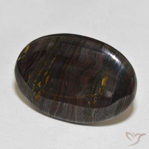 Matrice di occhio di tigre Multicolore naturale da 29.46 ct, Ovale, Opaco