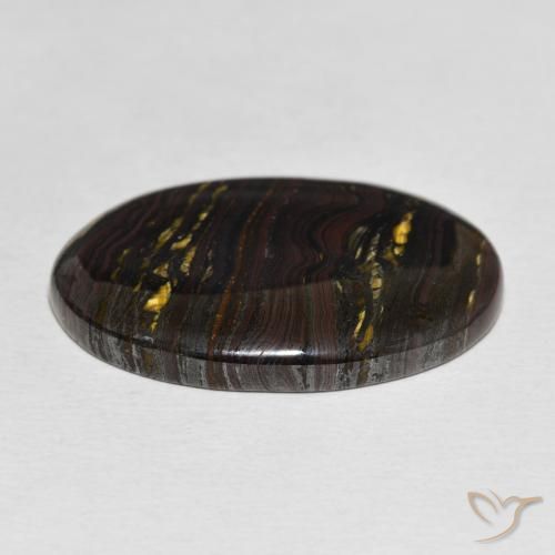 Matrice di occhio di tigre Multicolore naturale da 29.46 ct, Ovale, Opaco