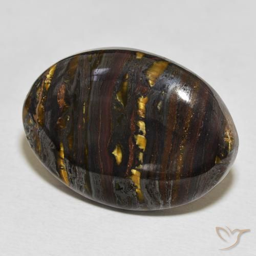 Matrice di occhio di tigre Multicolore naturale da 35.29 ct, Ovale, Opaco