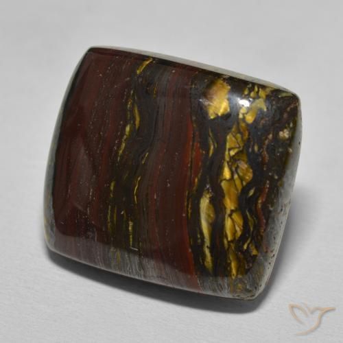 Matrice di occhio di tigre Marrone caldo naturale da 27.07 ct, Cuscino, Opaco