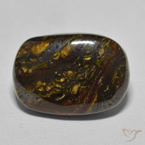 20.80ct Naturale Marrone caldo Matrice di occhio di tigre, Cuscino, Opaco