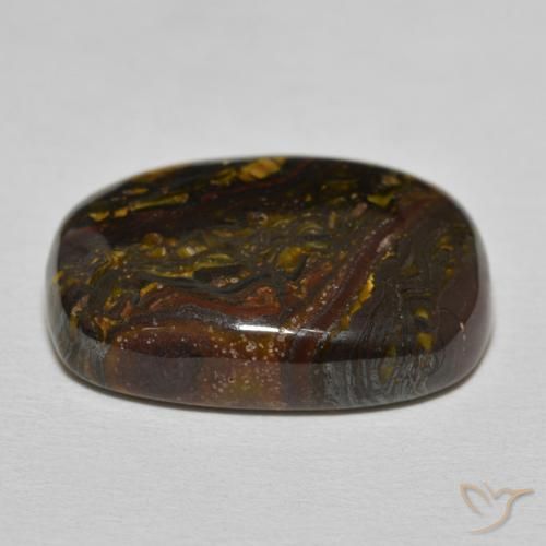 Matrice di occhio di tigre Marrone caldo naturale da 20.80 ct, Cuscino, Opaco