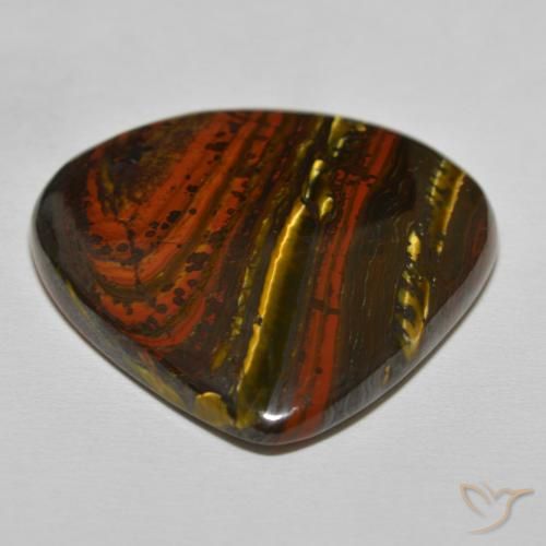 Matrice di occhio di tigre Multicolore Marrone naturale da 68.05 ct, Forma a pera, Opaco